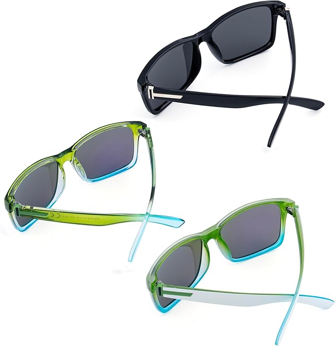 LECKIRUT Vintage Polarized Sunglasses for Men Women Retro Oversized Square Mirror Sun Glasses
