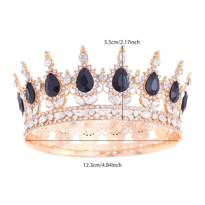 Queen Crown for Women Crystal Tiara for Girl Rhinestone Wedding Headband for Bride Hair Accessories for Costume Birthday Party Prom Gifts