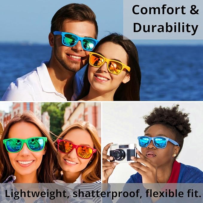 Eyegla Sunglasses Bulk Adults Party Sunglasses 80s Shades Eyewear Party Favors Glasses 10/20 Pack