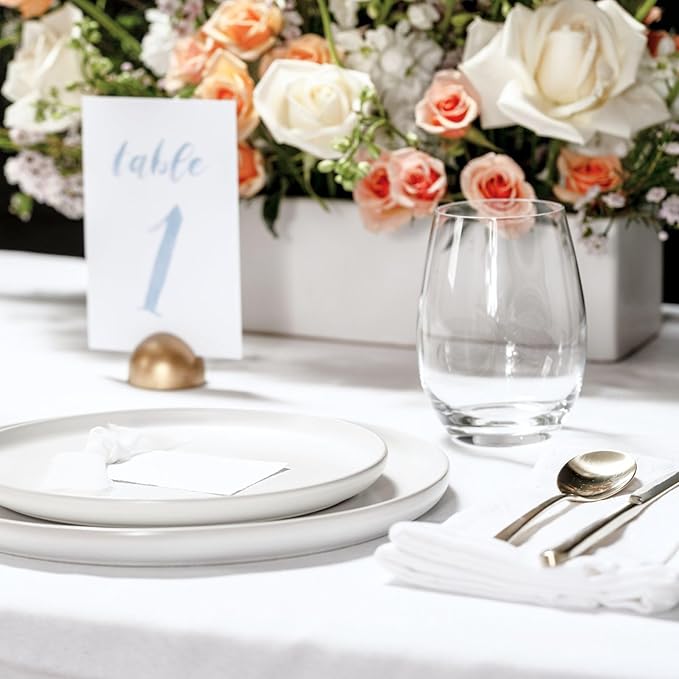 Name Place Cards for Weddings, Unique Wedding Place Cards for Table Setting, Name Cards for Table Setting, Bridal Shower Table Decorations, Placecards, Bridesmaid Tags, Set of 20, BREADANDJAIM (White)