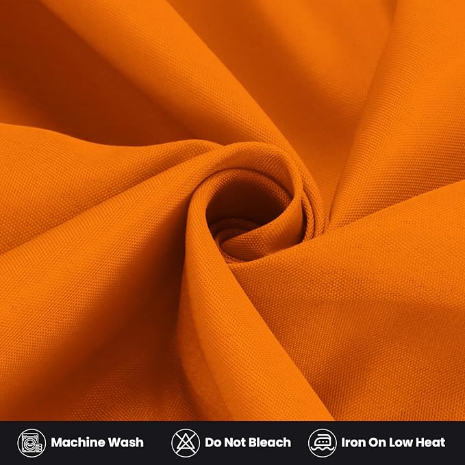 Ascoza 2 Pack Fitted Tablecloth for 8 Foot Rectangle 96 x 30 Inch Orange Table Covers Water Resistant Polyester Cloth for Folding, Parties,Display, Trade Show (Orange)
