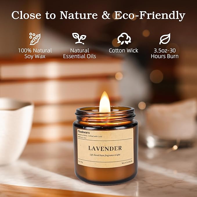 9 Pack Soy Candles for Home Scented |（Vanilla/Lavender/Sage） Long-Lasting 270 Hours, Natural Scented Candles Gift for Women & Men, Birthday, Mother’s Day, Christmas, Thanksgiving