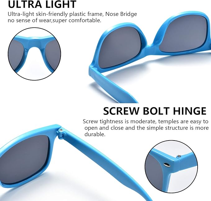Eyegla Sunglasses Bulk Adults Party Sunglasses 80s Glasses Shades for Party Favors 8/10/20/30Pack
