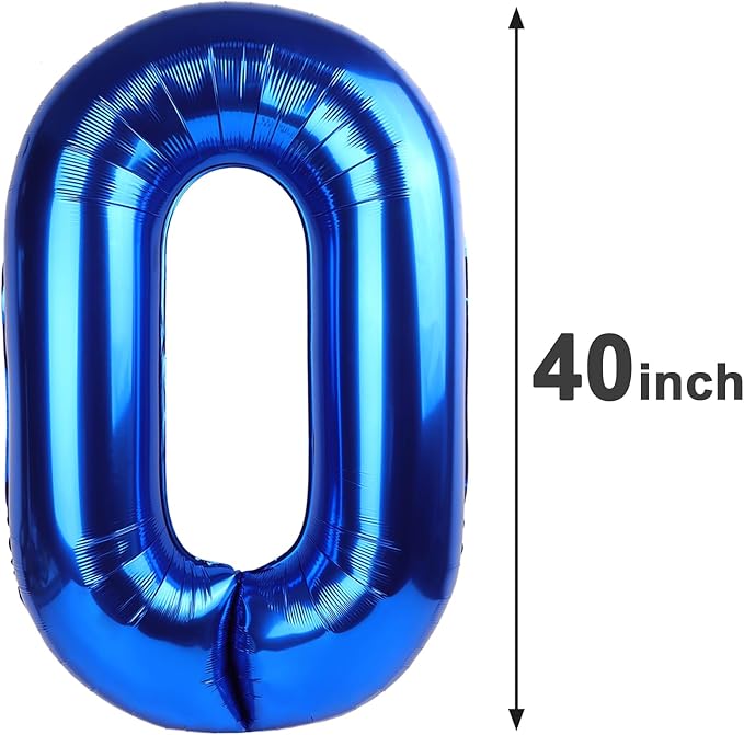 Giant Navy Blue 10 Balloon Number 40 Inch, 10 Number Balloons Birthday Supplies, 10 Year Old Birthday Party Celebration, 10 Balloons Graduations Anniversary Decorations