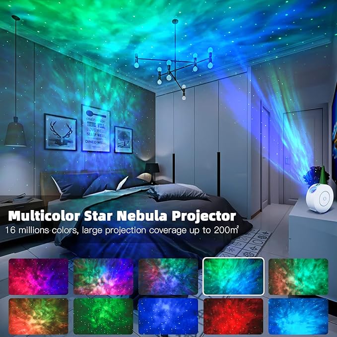 Galaxy Projector for Bedroom, Star Projector Galaxy Light, Smart APP&Voice Control, Northern Lights Projector, Nebula Lamp, Night Light Projector for Room Decor, Christmas Gifts for Grandkids Teens