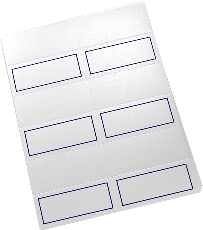 Single Line Border Printable Place Cards, Navy (Choose Color), Set of 150 (25 Sheets), Laser & Inkjet Printers - Wedding, Party, Dinner, and Special Events - Made in the USA