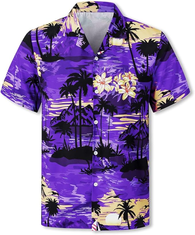 Cromoncent Matching Hawaiian Outfits for Family, Dad and Son Matching Luau Beach Tropical Shirts Mommy Daughter Tropical Sets