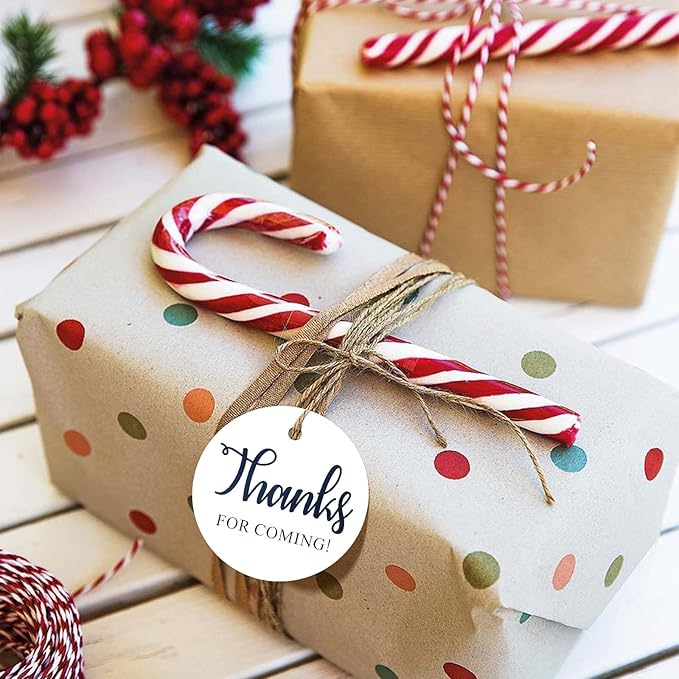 G2PLUS Thank You Tags, 100PCS Thank You for Coming Tags, 2 in Round White Paper Gift Tag with String for Gift Wrapping, DIY Arts & Crafts, Wedding Party Favors