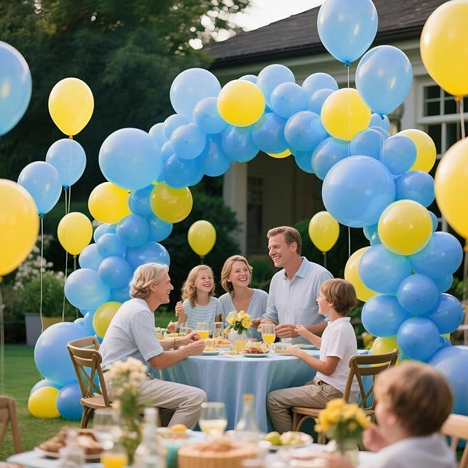 KAWKALSH Baby Blue Balloon Arch Kit 111Pcs 18 12 5 Inch Latex Party Balloons Garland for Birthday Baby Shower Wedding Engagement Anniversary