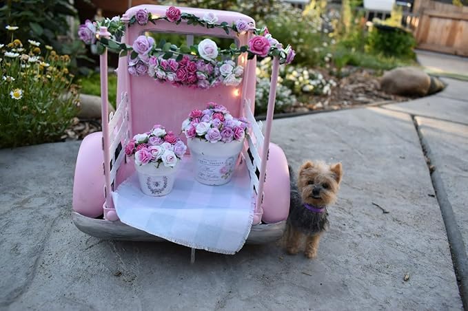 144pcs Mulberry Paper Mini Roses Artificial Flowers Heads with Stems for DIY Crafts Accessories Make Bridal Hair Clips Headbands Dress Wedding Bridal Bouquets Party Home Decor Valentine's (Pink)