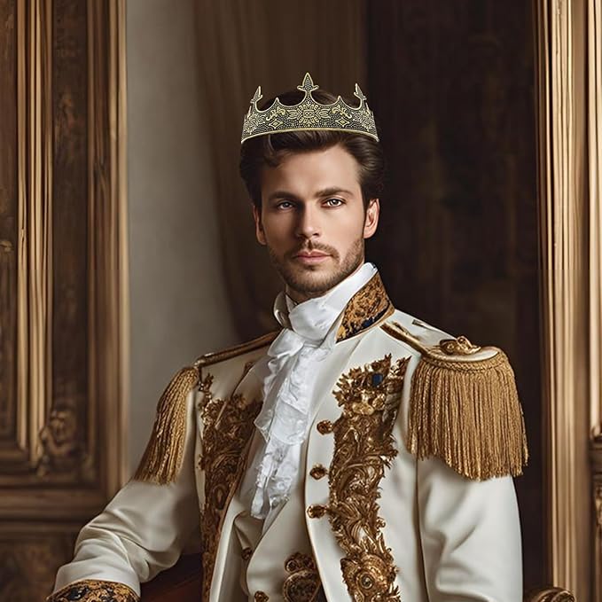 King Crown for Men Crowns Tiara for Birthday Party Costume
