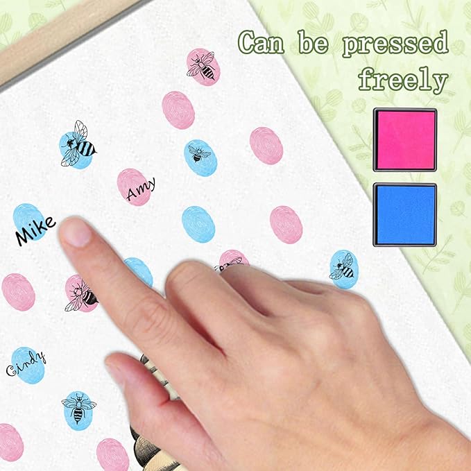Bumble Bee Gender Reveal Party, Bee Baby Shower Finger Print Tree, Guess The Gender Thumb Print Tree, Gender Vote, What Will Our Honey Bee
