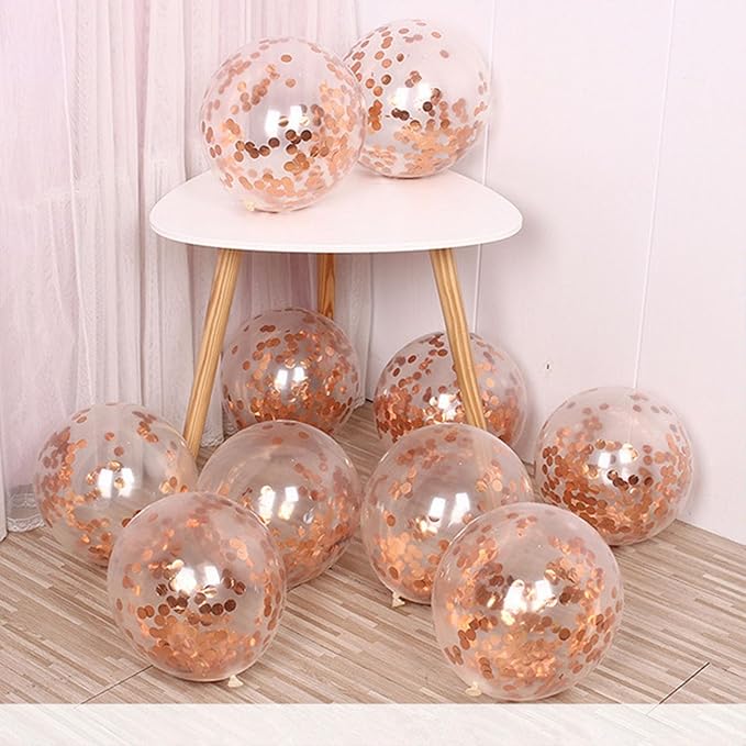 Rose Gold Metallic Foil Confetti for Wedding Birthday Party Decoration (0.59 inch, 2.12 oz /1 pack)
