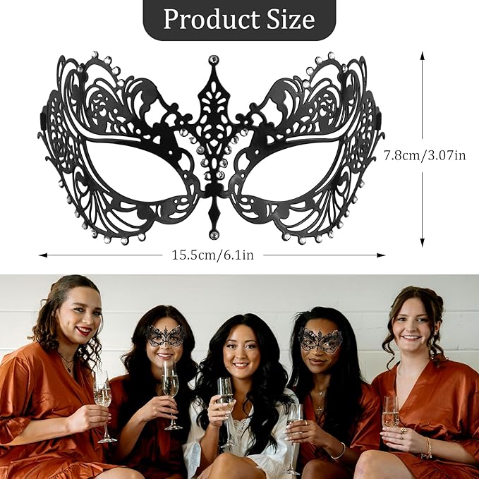 Exlinonline Lace Masquerade Mask Elastic,Fit for Adult,Soft Gentle Material,Specially For Costume,Thememed Party