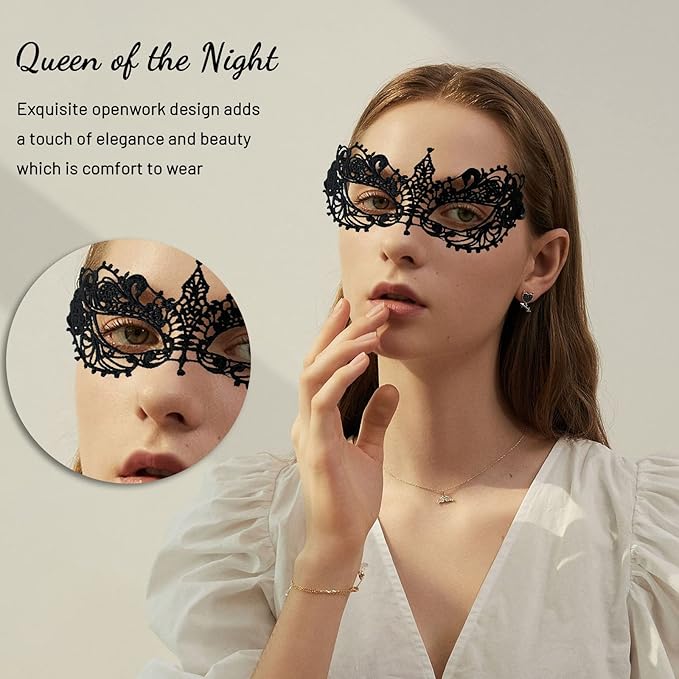 Erythem Couples Masquerade Mask Set - Venetian Party Masks for Women & Men - Halloween Costume & Mardi Gras