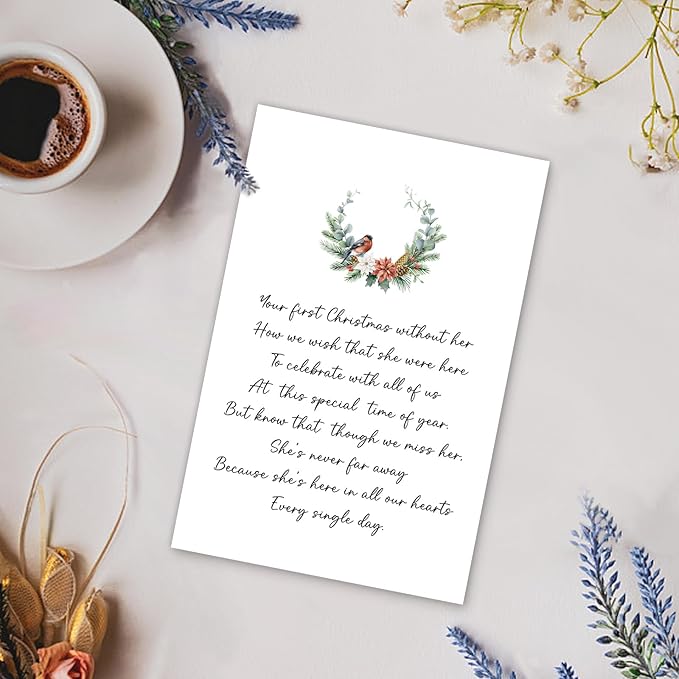Christmas Holiday Sympathy Card, Lost Loved One Holiday Card, First Christmas Without Her, Xmas Gift for Someone Who Has Lost a Loved One
