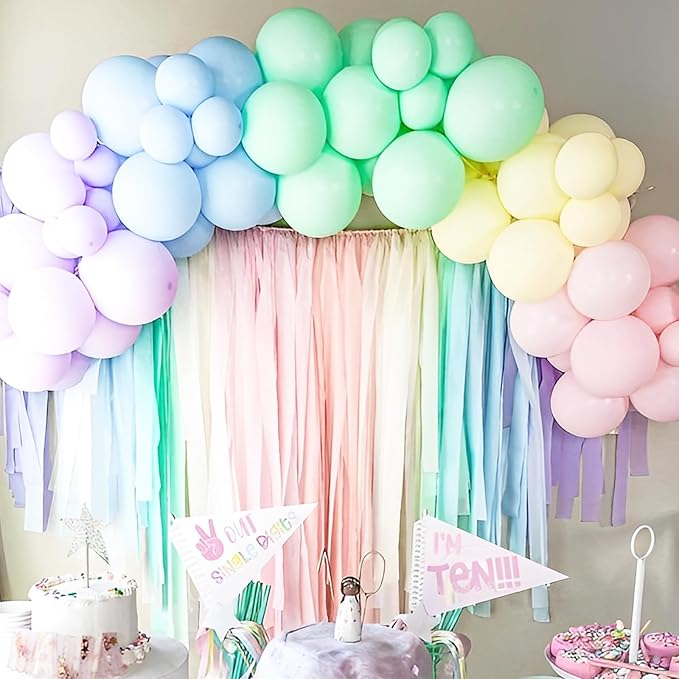 Pastel Balloons, 66pack 12inch Macaron Latex Party Balloons for Graduation, Easter, Wedding, Birthday, Bridal Shower, Rainbow Party, Baby Shower, Anniversary Party Decorations