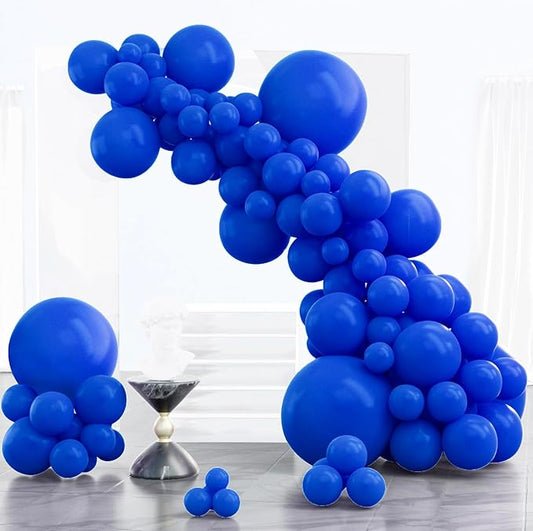 PartyWoo Royal Blue Balloons 85 pcs Different Sizes of 18 12 10 5 Inch Dark Blue Matte Balloon Arch Kit Garland for Graduation Independence Day Baby Shower Birthday Party Decorations Blue-Y59