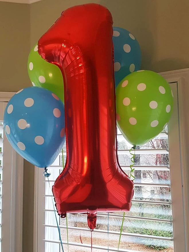 40 Inch Red Number 2 Balloon Large Red Foil Balloon Red 2 Balloons Mylar Helium Balloon for 2nd Birthday Party Decorations Girls Boys Baby Shower Wedding Anniversary Decoration