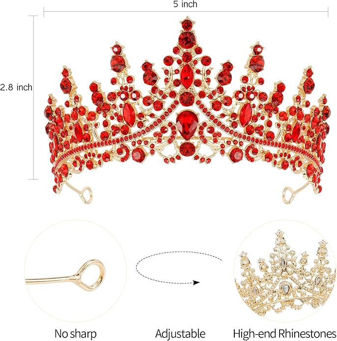 VELSCRUN Birthday Tiara Crowns for Women Girls Crystal Birthday Girl Headband Sash Elegant Princess Crown Happy Birth Party Decorations Women Sisters Birth Gift Hair Accessories