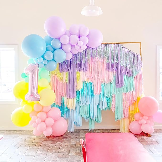 95pack Pastel Balloons Different Size 18/12/10/5 Inch Pastel Balloon Garland Arch Kit for Graduation, Wedding, Birthday, Princess Theme, Easter, Baby Shower, Anniversary Party Decorations