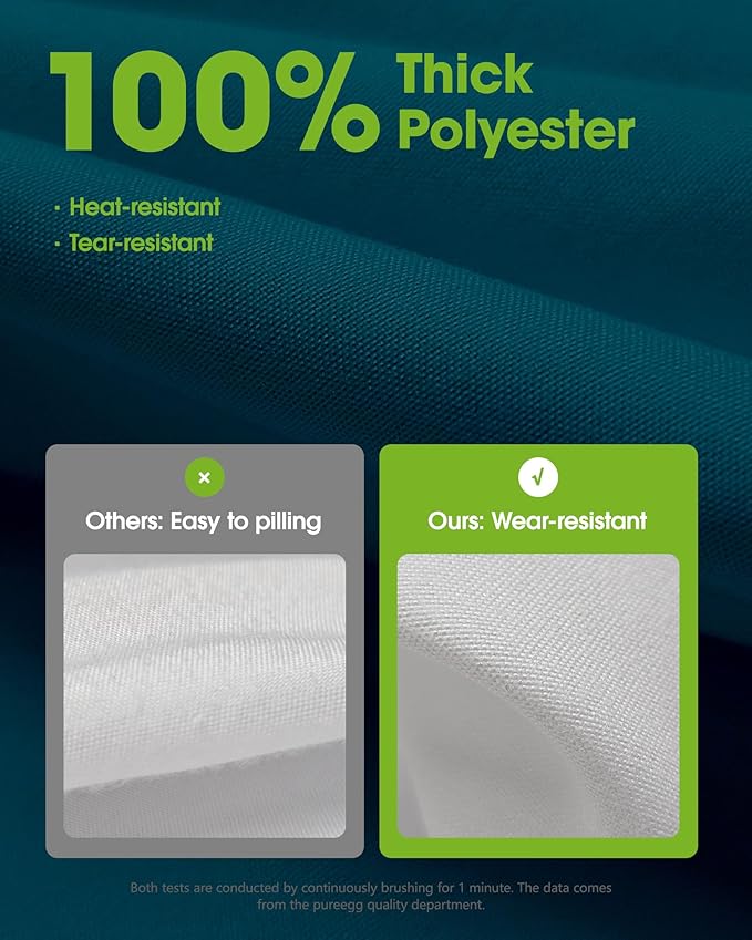 Pureegg Rectangle Table Cloth 60" x 84" – Durable Polyester Tablecloth Offers Reusable & Washable Protection, Ideal for Outdoor Party, Picnic, Wedding, Banquet and Birthday, Caribbean