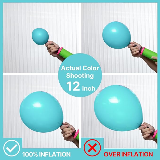 PartyWoo Teal Balloons, 100 pcs Teal Blue Different Sizes Pack of 36 Inch 18 Inch 12 Inch 10 Inch 5 Inch Turquoise for Balloon Garland or Balloon Arch as Party Decorations, Teal-Y69