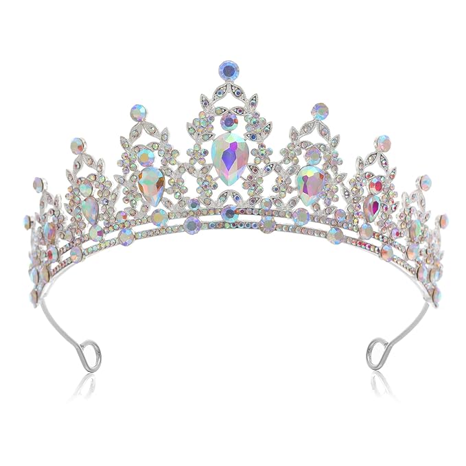 Tiara Crown for Women, Headband Hair Accessories for Birthday Wedding Party Costume