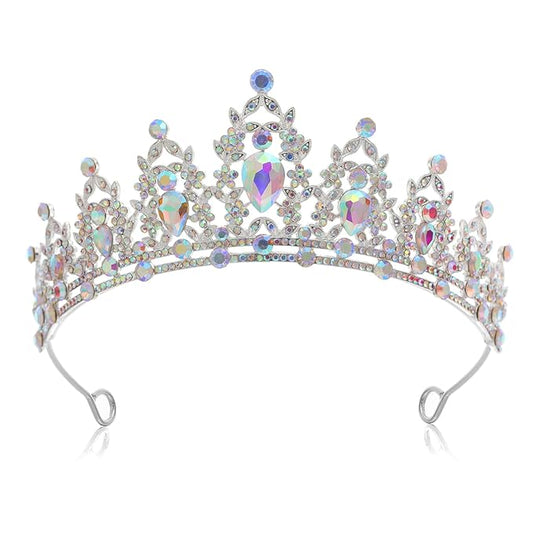 Tiara Crown for Women, Headband Hair Accessories for Birthday Wedding Party Costume