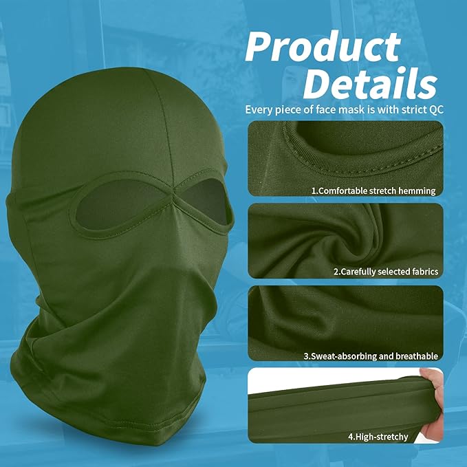 YESLIFE Ski Mask, Balaclava Face Mask for Boys and Girls – Cosplay Costume Accessory for Halloween Party