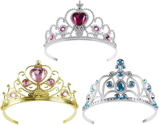 Princess Tiara Crown Headpieces, Dress Up Set for Little Girls, Kids Play Jewelry, Costume Accessories,Kids Party