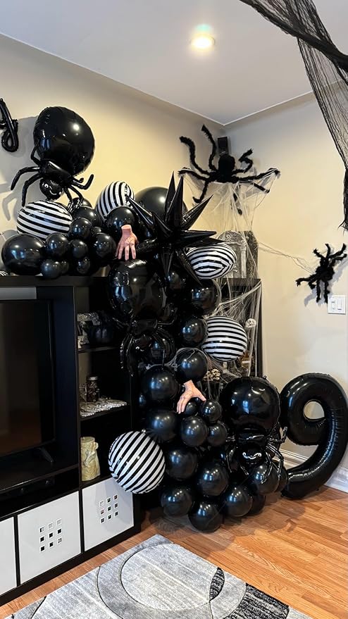 Smlpuame 40 inch Number Balloon 0-9 Black Large Number 19 Balloons,Digital Balloons for Birthday Party Celebration Decorations Supplies, Helium Foil Number Balloons for Wedding Anniversary