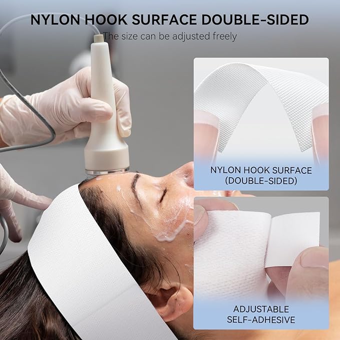 100 Count Disposable Headbands for Spa Headband for Washing Face Individually Wrapped Headbands for Women, Non-woven Fabric Facial Headband, Esthetician Supplies Makeup Artists & Salon Professionals