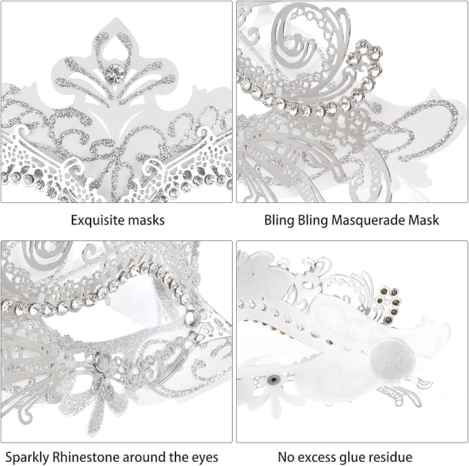 Coddsmz Couple Masquerade Mask Set - Venetian & Mardi Gras Mask for Women & Men