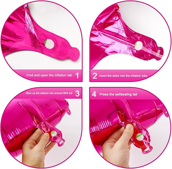 Hot Pink 40 Inch Large Number 5 Birthday Balloon, Five 5th 15 25 35 50 55 Birthday Celebration Decorations, Foil 5 Mylar Helium Number 5 Balloons Girl Boy Anniversary Party Supplies