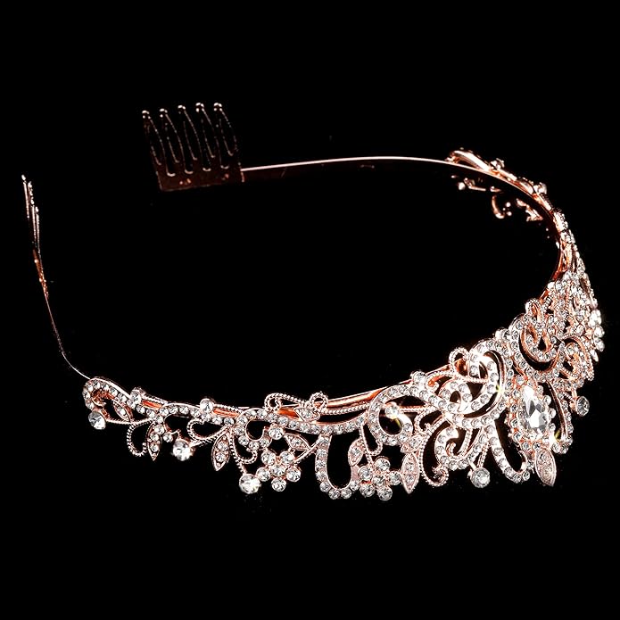 Crystal Tiara Crowns For Women Girls Princess Elegant Crown with Combs Women's Headbands Bridal Wedding Prom Birthday Party