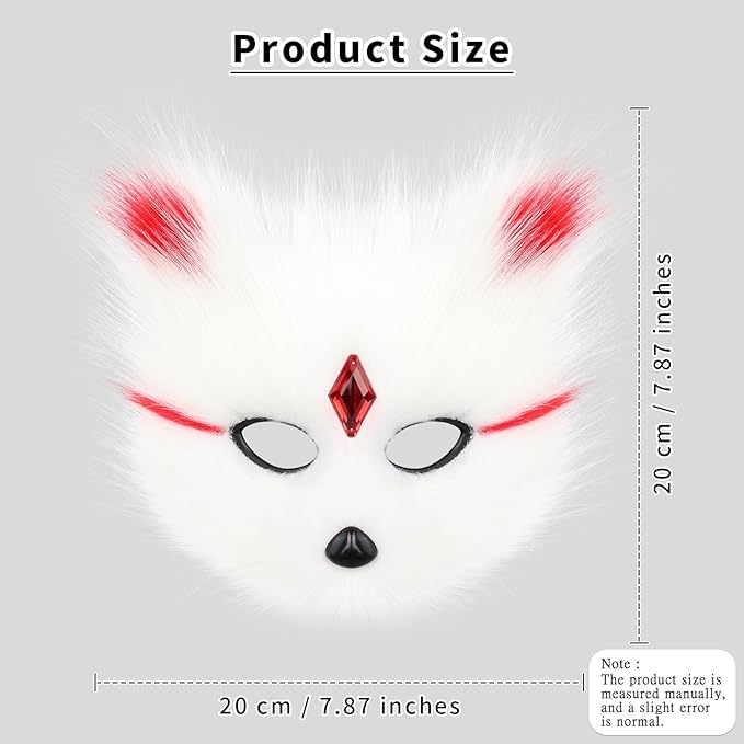 Animal Fox Wolf Mask Halloween Party Cosplay Costumes Props Plush Cat Half Face Masks Christmas Masquerade