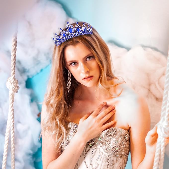 Princess Tiara and Crown for Women Wedding Tiaras for Bridal girls Tiaras and Crystal Crowns Rhinestone Headband Metal Hair Accessories for Costume Birthday Party Prom Gifts