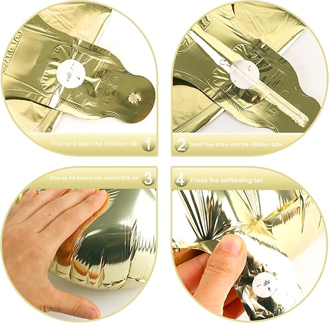2026 Champagne Gold 40 Inch Mylar Foil Number 6 Balloon, Birthday Balloons for 6 16 Boy Girl Party Decorations Supplies,Light Gold Big Helium Balloon Numbers for 26 36 46 60 Men Women Anniversary
