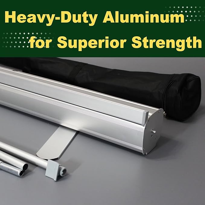 Custom Roll up Banner Aluminum Retractable Banner-Made in USA-39"x81" with Stand Pop up Banner for Business, Trade Shows, Stores, Advertising, Events