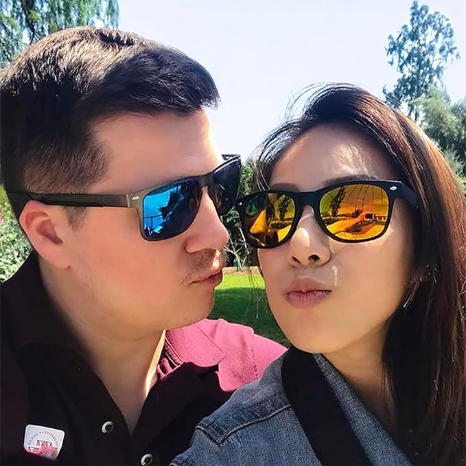 10/20 Pack Colored Sunglasses Mirrored Lens Bulk Party Glasses Classic Eyewear Birthday Beach Pool Unisex Adults