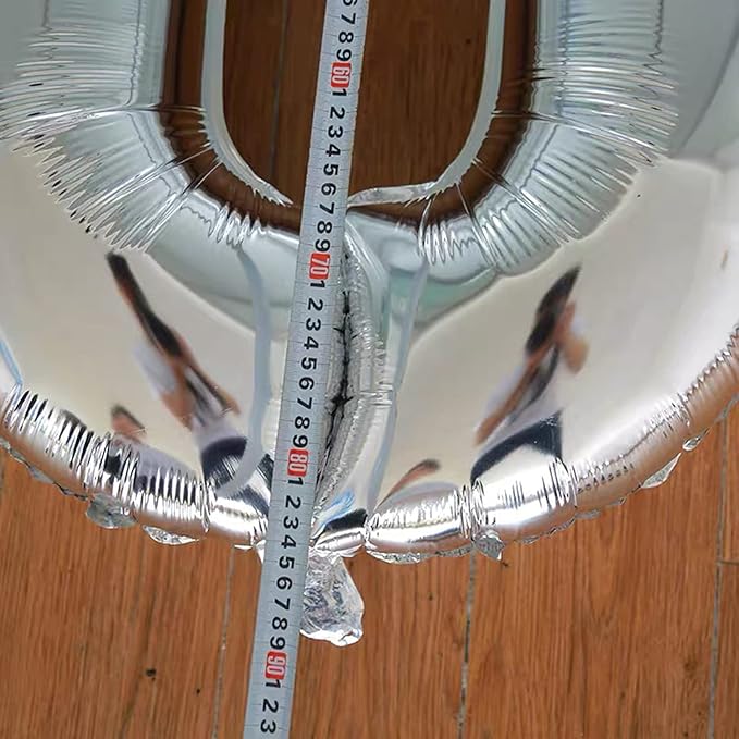 Silver 50 Number Balloons Big Giant Jumbo Large Number 50 Foil Mylar Balloons for Women Men 50th Birthday Party Supplies 50 Anniversary Events Decorations-40 inch
