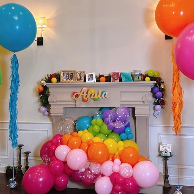Balloons, 66pack 12inch Assorted Color Rainbow Latex Party Balloons for Wedding, Birthday, Graduation, Bridal Shower, Baby Shower, Gender Reveal, Anniversary Party Decorations