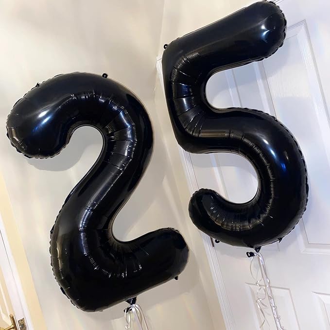 40 Inch Black 26 Number Balloons Giant 26 or 62 Balloons Black Birthday Balloons 26th or 62th Birthday Anniversary Events Party Decorations Supplies