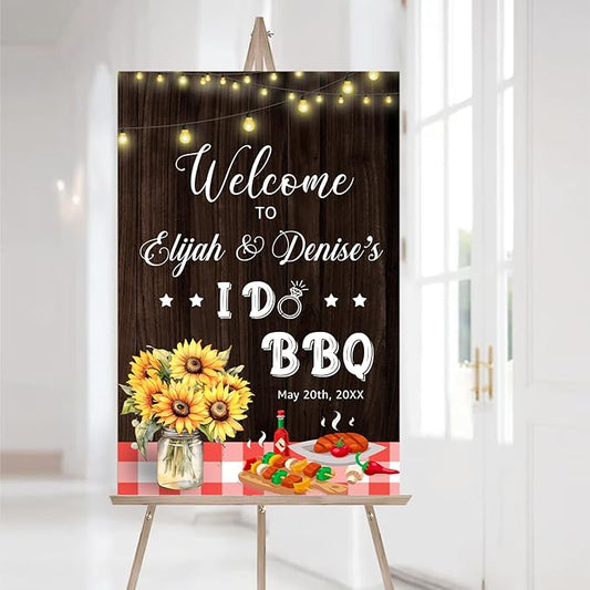 Personalized I Do BBQ Welcome Sign, Welcome To The I Do BBQ Party Sign, I Do BBQ Wedding Engagement Party Yard Sign, I Do BBQ Sign, BBQ Signs For Outside, I Do BBQ Decorations