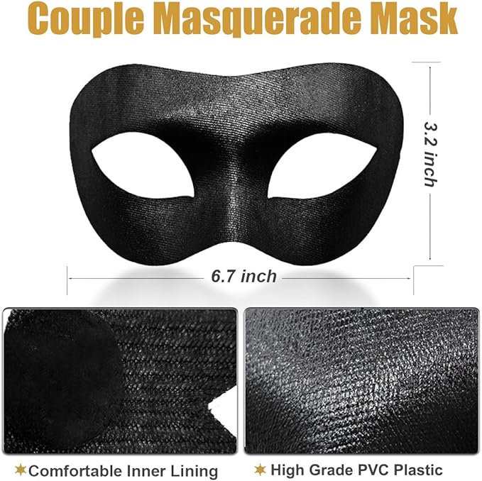 Couple Masquerade Mask for Women Men Laser Cut Metal Mask Venetian Mask for Party Ball
