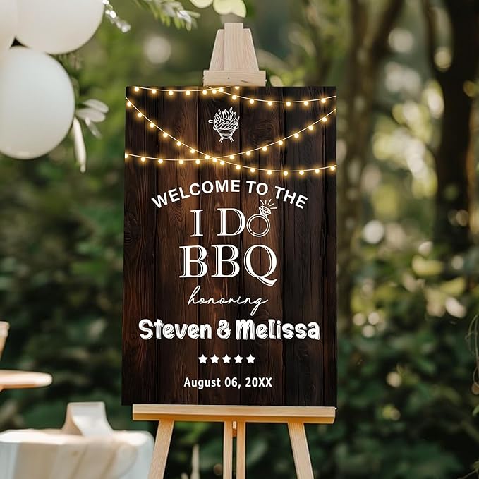 Personalized I Do BBQ Wedding Engagement Party Yard Sign, Welcome To The I Do BBQ Party Sign, I Do BBQ Welcome Sign, I Do Barbeque Sign, BBQ Signs For Outside, I Do BBQ Decorations