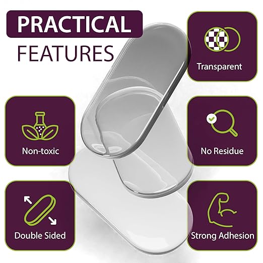 Large Clear Gel Dots Double Sided 500PCs - Self Adhesive Glue Sticky Dots Removable - Clear Gel Sticky Tack for Collectibles, Arts and Crafts, Figurines Home Decor - Double Sided Tape Dots