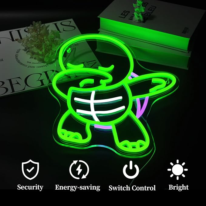 Turtle Neon Sign Led Neon Lights Neon Signs for Wall Decor Light Up Sign for Birthday Party Club Gift