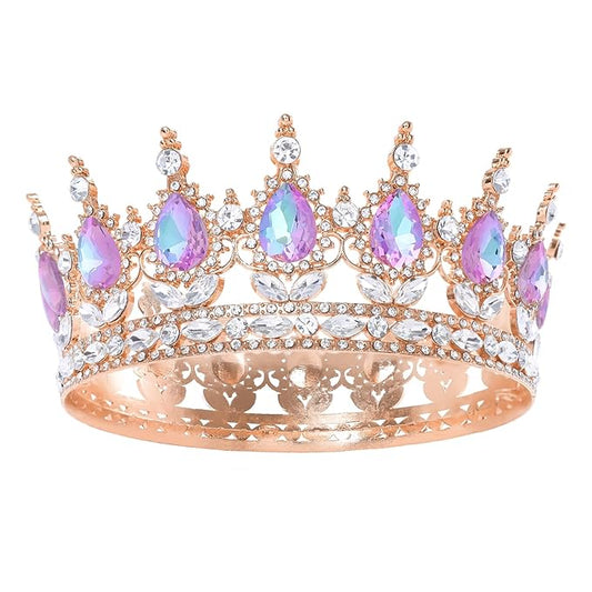 Queen Crown for Women Crystal Tiara for Girl Rhinestone Wedding Headband for Bride Hair Accessories for Costume Birthday Party Prom